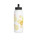 Water Bottle, 3 sizes, Stainless Steel with Handle Lid- Ilima Flower Flurries