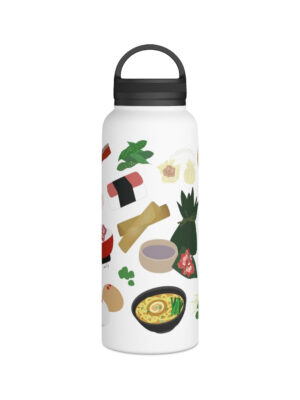 Water Bottle, 3 sizes, Stainless Steel with Handle Lid- Broke Da Mouth